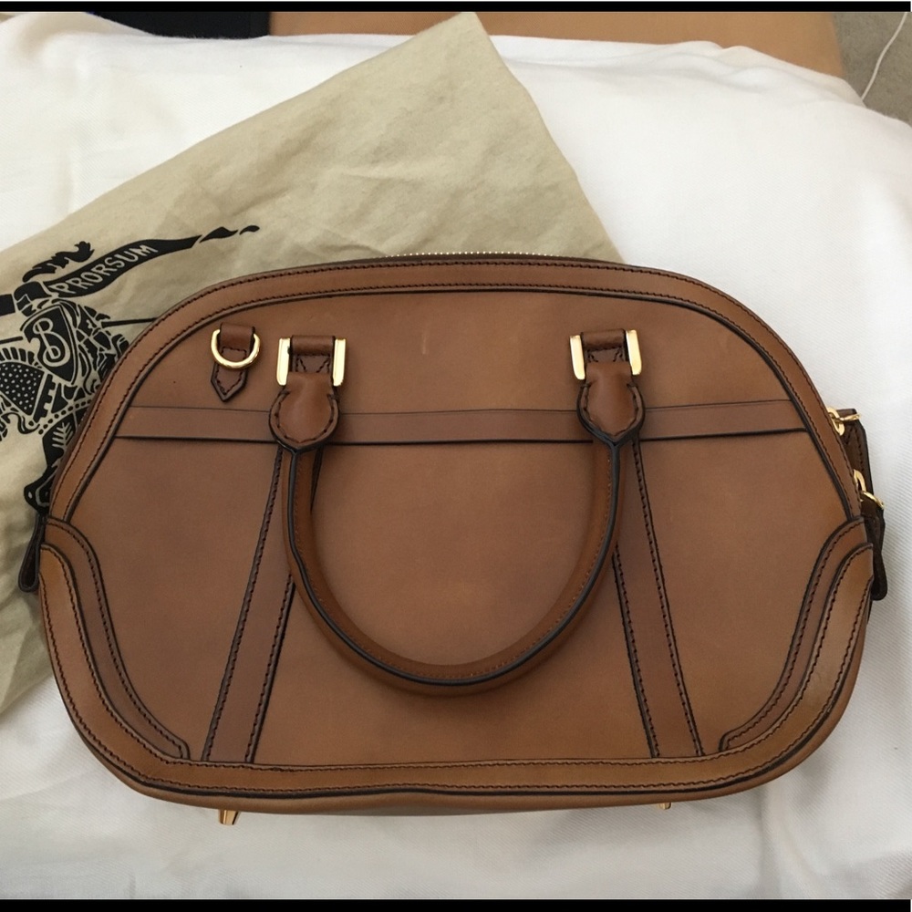 NWT. Burberry Sartorial Leather Orchard Bowling - Picture 2 of 8